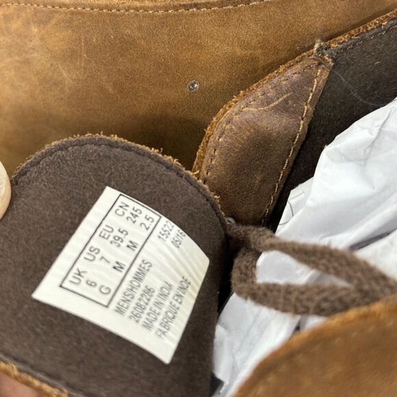 Clark’s Brown Nubuck Leather Chukka Boots Men’s Size 7 - Picture 4 of 9